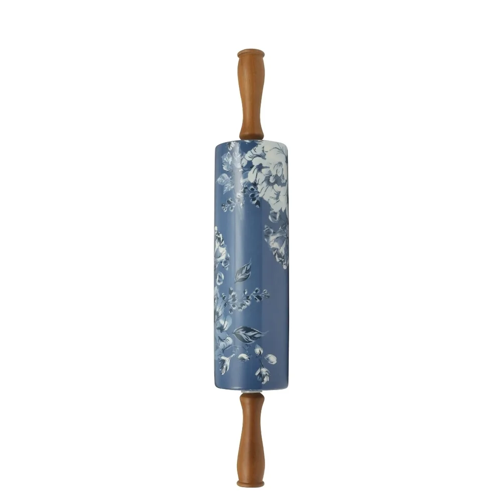 💜 New 2025 The Pioneer Woman Delilah Blue and White Floral Rolling Pin